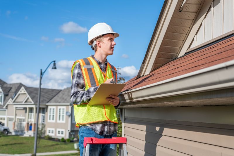 roofer working on roof